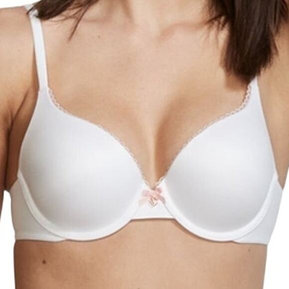 Victoria's Secret Smooth Push-Up Perfect Shape Bra Underwire Comfort White 34D - Picture 1 of 6